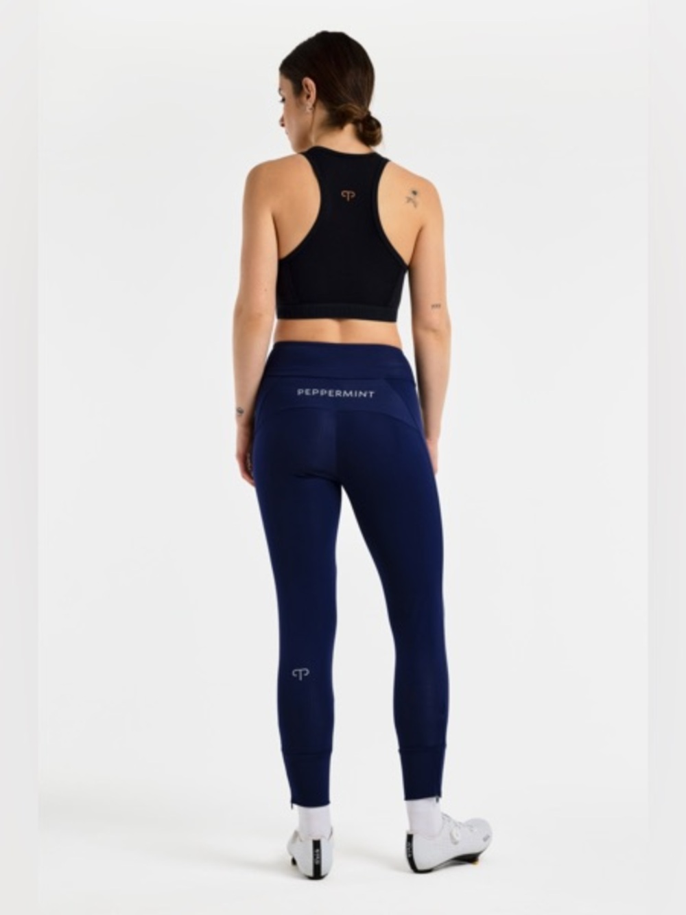 Peppermint Cycling Classic Tights Navy Blue Small Bike